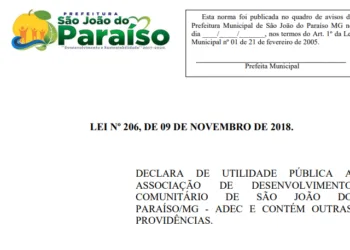 ADEC recebe declaração de utilidade pública