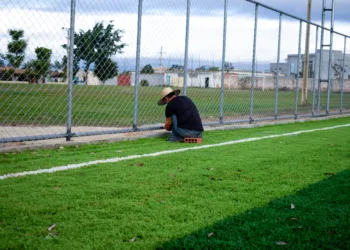 Obras do novo campo society do Clube ADEC entram na reta final